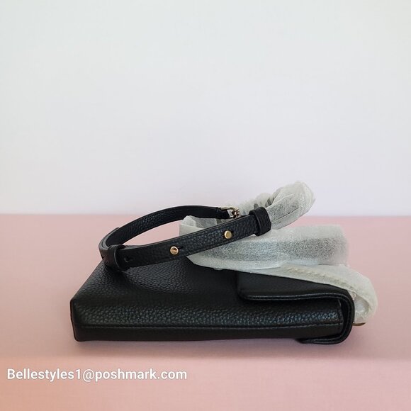 KATE SPADE Bradley North/South Pebbled Leather Phone Crossbody- Black color 🎈⭐ - Picture 10 of 16